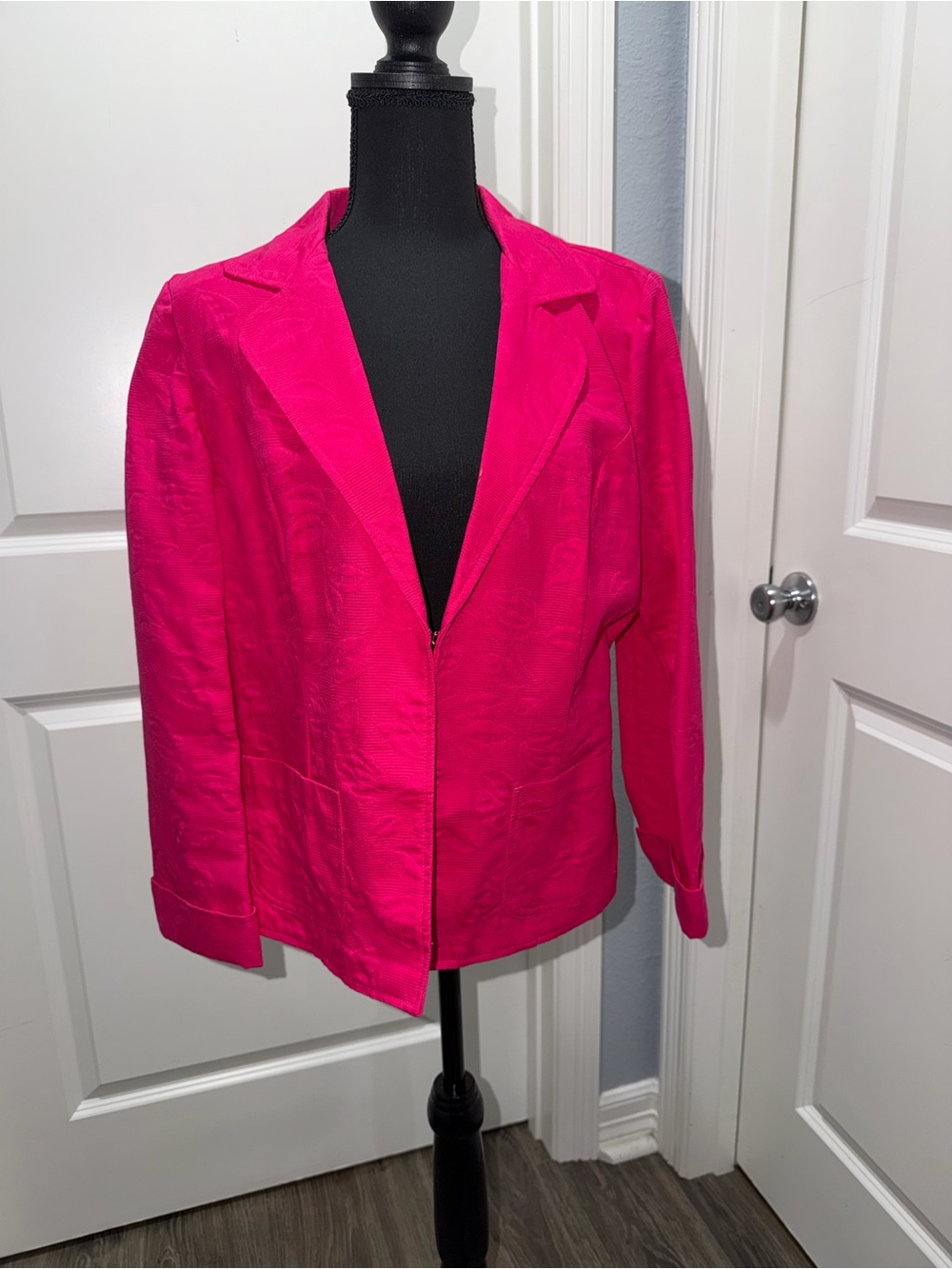 Kim Rogers Bright Pink Women's Blazer Jacket size large